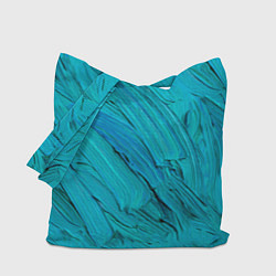 Сумка-шопер Голубая масляная краска, цвет: 3D-принт