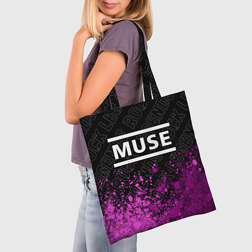 Сумка-шоппер Muse rock legends посередине / 3D-принт – фото 3