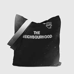 Сумка-шопер The Neighbourhood glitch на темном фоне посередине, цвет: 3D-принт