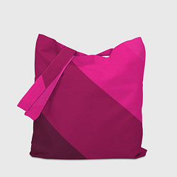 Сумка-шопер Широкие розовые полосы, цвет: 3D-принт