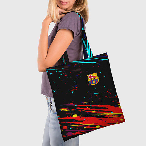 Сумка-шоппер Barcelona краски / 3D-принт – фото 3
