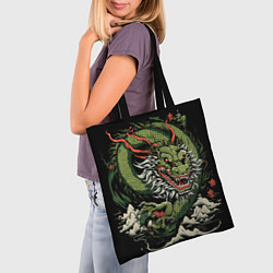 Сумка-шопер Символ года зеленый дракон, цвет: 3D-принт — фото 2