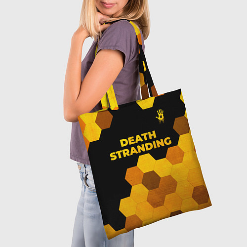 Сумка-шоппер Death Stranding - gold gradient посередине / 3D-принт – фото 3