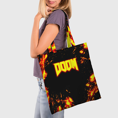 Сумка-шоппер Doom огненный марс / 3D-принт – фото 3
