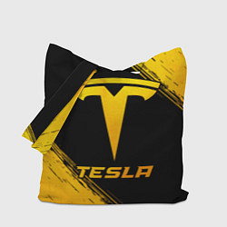 Сумка-шопер Tesla - gold gradient, цвет: 3D-принт