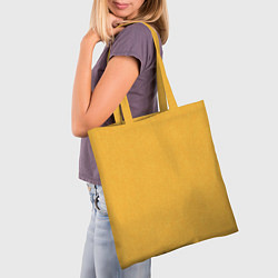 Сумка-шопер Жёлтый однотонный текстура, цвет: 3D-принт — фото 2