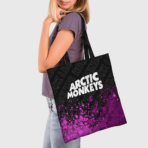 Сумка-шоппер Arctic Monkeys rock legends посередине / 3D-принт – фото 3
