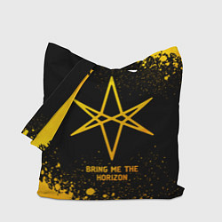 Сумка-шопер Bring Me the Horizon - gold gradient, цвет: 3D-принт