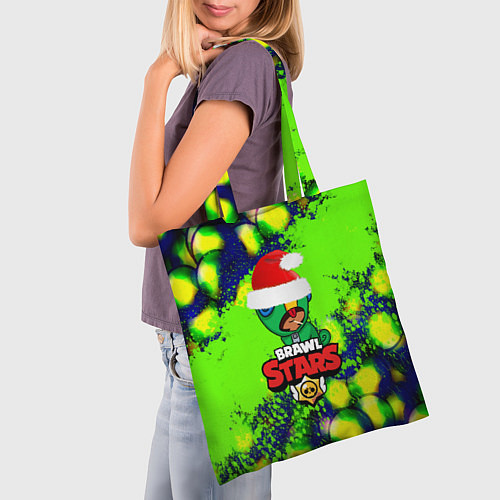 Сумка-шоппер Brawl stars leon green color / 3D-принт – фото 3