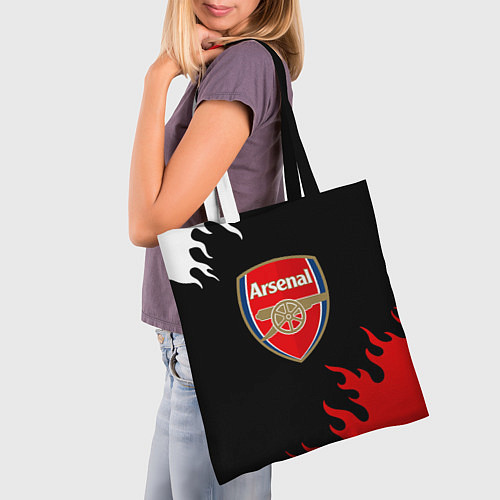 Сумка-шоппер Arsenal fc flame / 3D-принт – фото 3