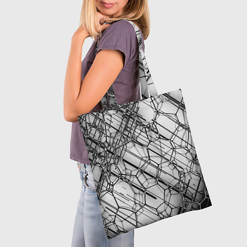 Сумка-шоппер Зеркальные узоры / 3D-принт – фото 3