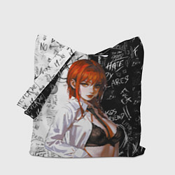 Сумка-шопер Makima - Chainsaw man, цвет: 3D-принт