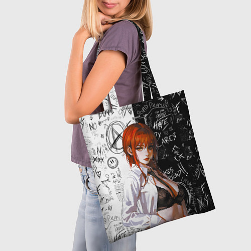 Сумка-шоппер Makima - Chainsaw man / 3D-принт – фото 3