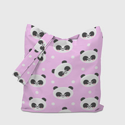 Сумка-шопер Милая улыбающаяся панда, цвет: 3D-принт