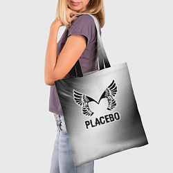 Сумка-шопер Placebo glitch на светлом фоне, цвет: 3D-принт — фото 2