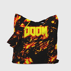 Сумка-шопер Doom огненный стиль ад марса, цвет: 3D-принт