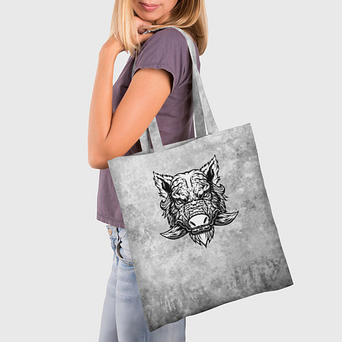 Сумка-шоппер Texture - дикий секач / 3D-принт – фото 3