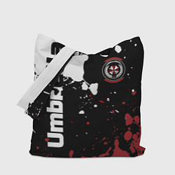 Сумка-шопер Umbrella Security на спортивном красно бело чёрном, цвет: 3D-принт