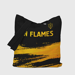 Сумка-шопер In Flames - gold gradient посередине, цвет: 3D-принт