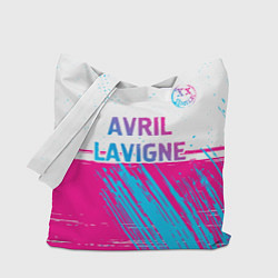 Сумка-шоппер Avril Lavigne neon gradient style посередине