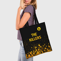 Сумка-шопер The Killers - gold gradient посередине, цвет: 3D-принт — фото 2