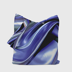 Сумка-шопер Синяя вязкая абстракция, цвет: 3D-принт
