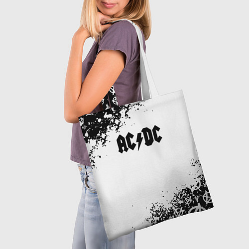 Сумка-шоппер AC DC anarchy rock / 3D-принт – фото 3