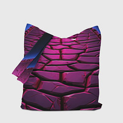 Сумка-шопер Фиолетовая абстрактная плитка, цвет: 3D-принт