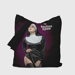 Сумка-шопер Techno храм монашка в чулках, цвет: 3D-принт