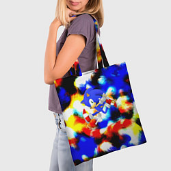 Сумка-шопер Sonic colors, цвет: 3D-принт — фото 2