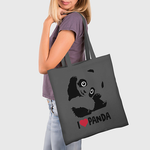 Сумка-шоппер Я люблю панду / 3D-принт – фото 3