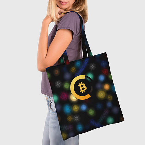 Сумка-шоппер Bitcoin logo criptomoney / 3D-принт – фото 3