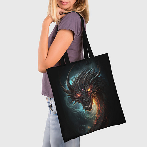 Сумка-шоппер Фэнтази дракон символ 2024 / 3D-принт – фото 3