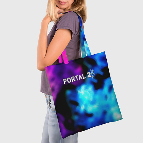 Сумка-шоппер Portal неоновый градиент / 3D-принт – фото 3