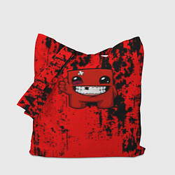 Сумка-шопер Super Meat Boy краски, цвет: 3D-принт