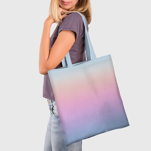 Сумка-шоппер Легкий голографический градиент / 3D-принт – фото 3