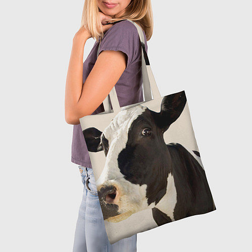 Сумка-шоппер Настоящая корова / 3D-принт – фото 3