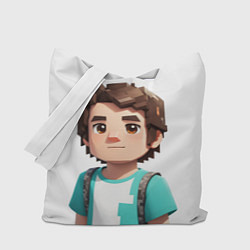 Сумка-шопер Майнкрафт мальчик Стив, цвет: 3D-принт