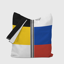 Сумка-шопер Россия - патриот, цвет: 3D-принт