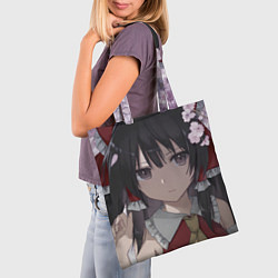 Сумка-шопер Touhou Project Рейму Cute Сакура, цвет: 3D-принт — фото 2