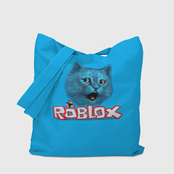 Сумка-шопер Roblox синий кот, цвет: 3D-принт