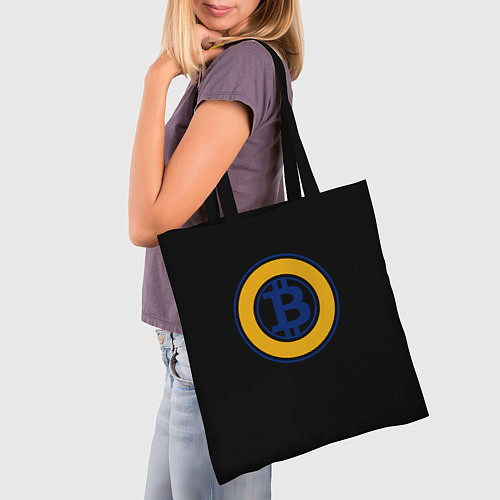 Сумка-шоппер Биткоин лого криптовалюта / 3D-принт – фото 3