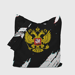 Сумка-шопер Герб РФ краска, цвет: 3D-принт