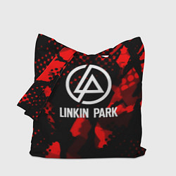 Сумка-шопер Linkin park краски текстуры, цвет: 3D-принт