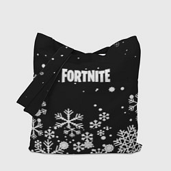 Сумка-шопер Fortnite новый год паттерн, цвет: 3D-принт