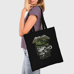 Сумка-шопер Metallica - skull, цвет: 3D-принт — фото 2