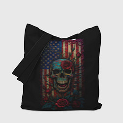 Сумка-шопер Skull - USA, цвет: 3D-принт