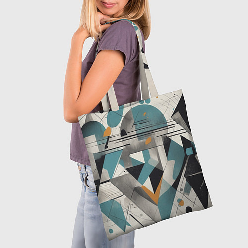 Сумка-шоппер Три человека авангард / 3D-принт – фото 3