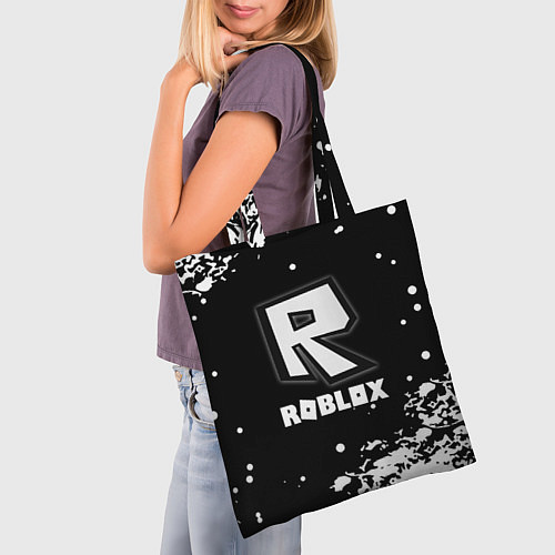 Сумка-шоппер Roblox белая краска / 3D-принт – фото 3