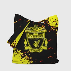 Сумка-шопер Liverpool жёлтые краски текстура, цвет: 3D-принт